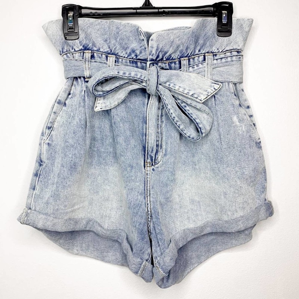 Blank NYC Distressed Denim Jean Shorts, Size 28